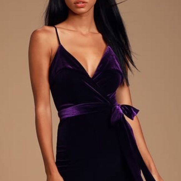lulus velvet jumpsuit